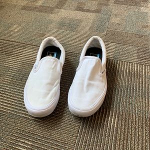 White Slip-On Vans Shoes